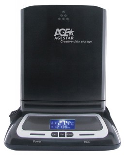 Док станция для HDD AgeStar 3UBTFT 2.5"&3.5" HDD cooling fan.OTB.LCD. USB 3.0 Black