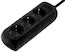 Сетевой удлинитель Hama 1.4м (3 розетки) черный защита от детей 3500Вт 230В (00121911)