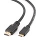 Кабель HDMI-miniHDMI Gembird CC-HDMI4C-6, v1.4, 19M/19M, 1.8м, 3D, Ethernet, черный, позол.разъемы, экран, пакет