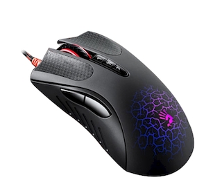 Мышь A4 Bloody A9 Blazing черный (4000dpi) USB игровая (8кнопок)
