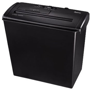 Шредер Hama Home S7CD (секр.1/Р-1)/лен7мм/8лист/11лтр/Уничт:скрепки, скобы, пл.карты/CD (00050183)