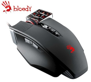 Мышь A4 Bloody ML16 Commander черный Laser (100-8200dpi) USB игровая (17кнопок)