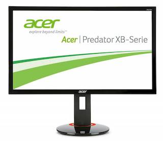 Монитор Acer 27" XB270Hbmjdprz Glossy-Black TN LED 1ms 16:9 DVI HDMI M/M 3D HAS Pivot 100M:1 300cd D
