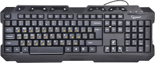 Клавиатура Gembird KB-G10U, USB, 9 доп. клавиш игровая