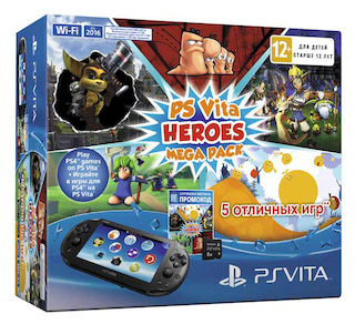 Игровая консоль Sony PlayStation Vita 2016 PS719890317 8Gb черный Heroes Mega Pack
