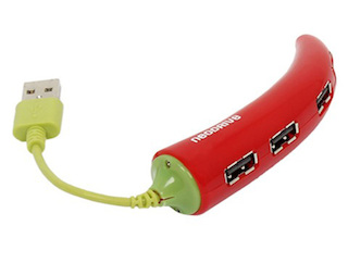 Концентратор USB 2.0 Konoos UK-43, 4 порта USB "Перец", блистер