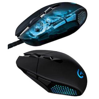 Мышь Logitech G302 черный лазерная (2500dpi) USB2.0 игровая