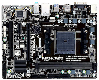 Материнская плата Gigabyte GA-F2A68HM-S1 Soc-FM2+ AMD A68H 2xDDR3 mATX AC`97 8ch(7.1) GbLAN RAID+VGA