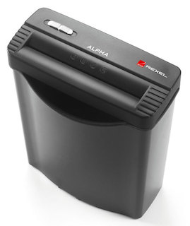 Шредер Rexel AlphaS (секр.Р-1)/ленты/5лист./10лтр./Уничт:скрепки, скобы, пл.карты