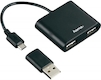 Разветвитель USB 2.0 Hama OTG/microUSB портов:2 черный (54140)