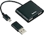 Разветвитель USB 2.0 Hama OTG/microUSB портов:2 черный (54140)