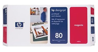 Печатающая головка HP C4822A пурпурный №80 + очиститель для Designjet 1050c/c plus/1055