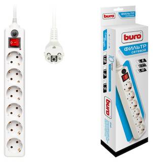 Сетевой фильтр Buro 600SH-5-W 5м (6 розеток) белый