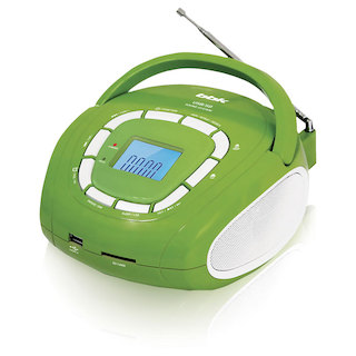 Аудиомагнитола BBK BS05 салатовый/серебристый 4Вт