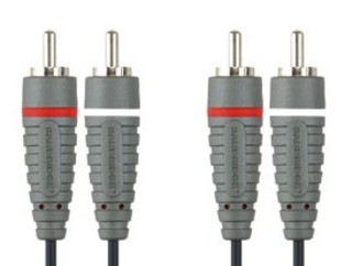 Стерео аудио кабель Bandridge BAL4201 2x RCA M - 2x RCA M 1m