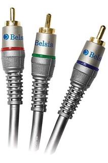 Кабель Belsis 3RCA <--> 3RCA, 75 Ом,  RGB, GOLD,  2 м