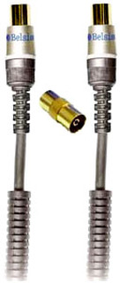 Кабель Belsis ТВ вилка - ТВ розетка, GOLD, антенный, с ф/фильтрами, 1.8 м