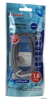 Кабель аудио Belsis 3.5mm(m) Jack/3.5mm(m) Jack (1.8м)