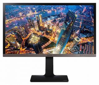 Монитор Samsung 27" U24E850R черный PLS LED 16:9 DVI матовая HAS Pivot 300cd 178гр/178гр 3840x2160 DisplayPort 1080p USB 6.6кг (RUS)
