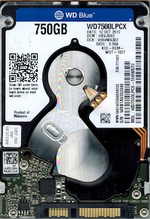 Жесткий диск WD Original SATA-III 750Gb WD7500LPCX Blue (5400rpm) 16Mb 2.5"