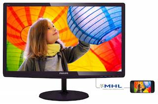 Монитор Philips 23.6" 247E6QDAD (00/01) черный/красный IPS LED 14ms 16:9 DVI HDMI M/M матовая 250cd 1920x1080 D-Sub FHD 3.65кг