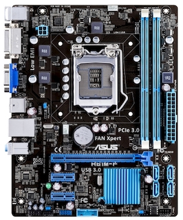 Материнская плата Asus H61M-F Socket-1155 Intel H61 DDR3 mATX AC`97 8ch(7.1) GbLAN SATA2 VGA+DVI