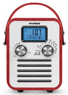 Радиоприемник Hyundai H-1623 красная кожа