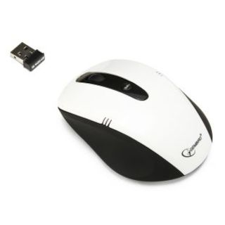 Беспроводная мышь Gembird MUSW-203WBK, бел./черн, 3кн.+колесо-кнопка, 2.4ГГц
