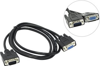 Кабель VGA удлинитель BaseLevel 1.8m (BL-SVGA-15m/f-1.8)