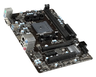 Материнская плата MSI A68HM-E33 V2 Soc-FM2+ AMD A68H 2xDDR3 mATX AC`97 8ch(7.1) GbLAN RAID RAID1 RAID10+VGA+HDMI