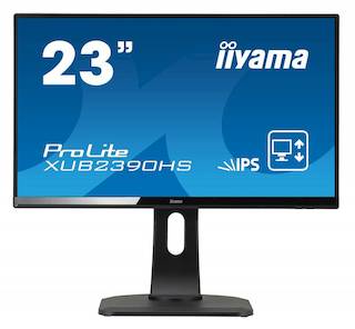 Монитор Iiyama 23" XUB2390HS-B1 черный AH-IPS LED 5ms 16:9 DVI HDMI M/M матовая HAS Pivot 1000:1 250cd 160гр/160гр 1080x1920 D-Sub 4кг