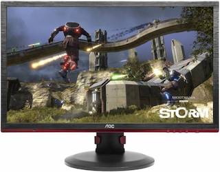 Монитор AOC 24" g2460pqu/br черный/красный TN LED 1ms 16:9 DVI HDMI матовая HAS Pivot 350cd 1920x1080 D-Sub DisplayPort FHD USB 6.54кг