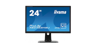 Монитор Iiyama 24" B2483HSU-B1 черный TN+film LED 2ms 16:9 DVI M/M матовая HAS Pivot 1000:1 250cd 160гр/160гр 1920x1080 D-Sub DisplayPort USB 4кг