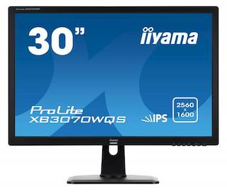 Монитор Iiyama 30" XB3070WQS-B0 черный AH-IPS LED 5ms 16:9 DVI HDMI M/M матовая HAS Pivot 3000:1 350cd 160гр/160гр 1920x1080 D-Sub DisplayPort USB 4кг