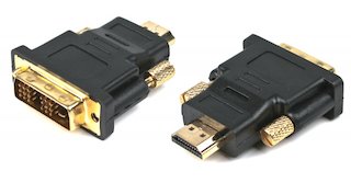 Переходник HDMI-DVI Cablexpert A-HDMI-DVI-1, 19M/19M, золотые разъемы, пакет