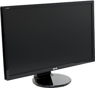 Монитор Asus 24" VE248HR черный TN+film LED 16:9 DVI HDMI M/M матовая 250cd 1920x1080 D-Sub FHD 4.4кг