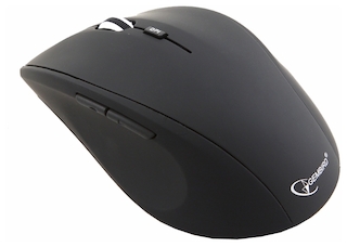 Беспроводная мышь Gembird MUSW-211, soft touch, черн, 5кн.+колесо-кнопка, 2.4ГГц, 1600DPI