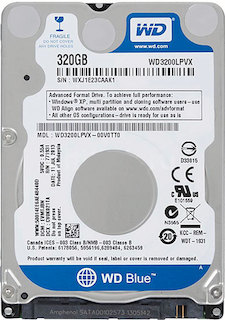 Жесткий диск WD Original SATA-III 320Gb WD3200LPCX Blue (5400rpm) 16Mb 2.5"
