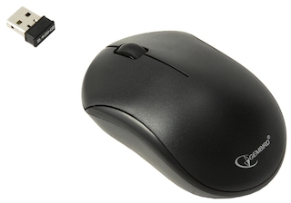 Беспроводная мышь Gembird MUSW-205, черн, 2кн.+колесо-кнопка, 2.4ГГц