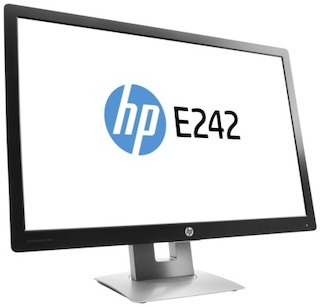 Монитор HP 24" E242 черный IPS LED 16:10 HDMI матовая HAS Pivot 250cd 178гр/178гр 1920x1200 D-Sub DisplayPort FHD USB 6.23кг