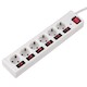 Сетевой удлинитель Hama Power Strip 1.4м (6 розеток) белый (121947)