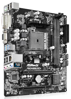 Материнская плата Asrock FM2A88M-HD+ R3.0 Soc-FM2+ AMD A88X 2xDDR3 mATX AC`97 6ch(5.1) GbLAN+VGA+DVI+HDMI
