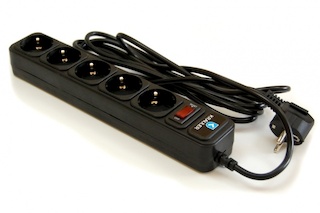 Сетевой фильтр KRAULER KR-5-1,5M(B) сетевой фильтр 5 розеток, 1.5м, чёрный