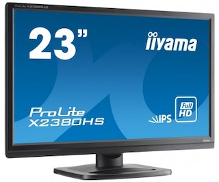 Монитор Iiyama 23" X2380HS-B1 черный IPS LED 5ms 16:9 DVI HDMI M/M матовая 250cd 178гр/178гр 1920x1080 D-Sub FHD 5.8кг