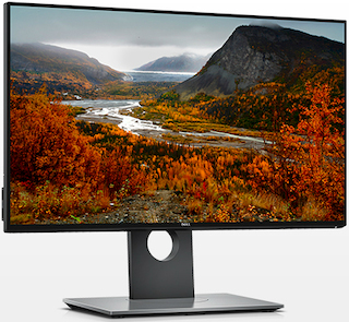Монитор Dell 27" U2717D черный IPS LED 16:9 HDMI матовая HAS Pivot 350cd 178гр/178гр 2560x1440 DisplayPort QHD USB
