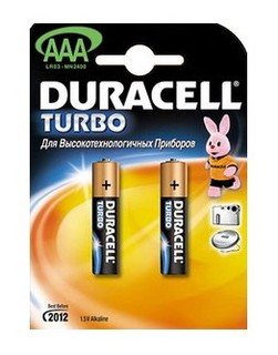 Батарея Duracell LR03-2BL Turbo AAA 2шт