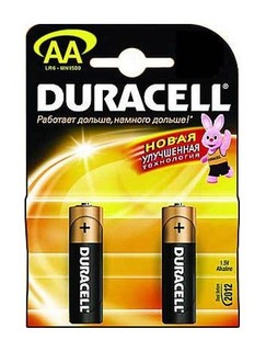 Батарея Duracell LR6-2BL-2 Basic AA 2шт