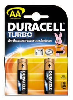 Батарея Duracell LR6-2BL-2 Turbo AA 2шт