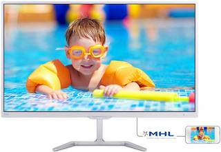 Монитор Philips 27" 276E7QDSW (00/01) белый PLS LED 16:9 DVI HDMI матовая 250cd 1920x1080 D-Sub FHD 4.33кг