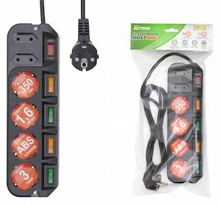 Сетевой фильтр Most ARG 3м (6 розеток) черный